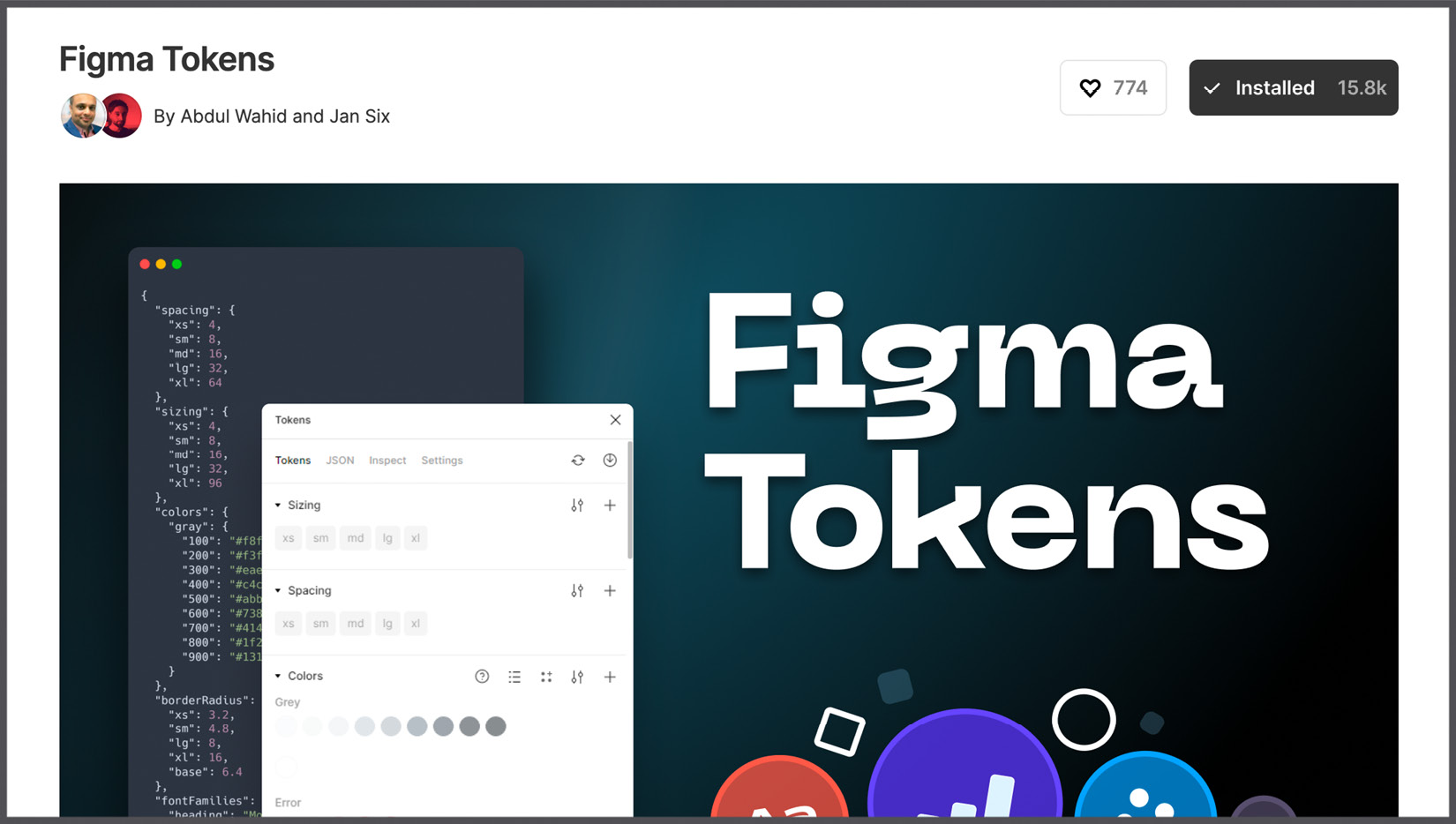 Figure 12.21 – Figma Tokens by Abdul Wahid and Jan Six 