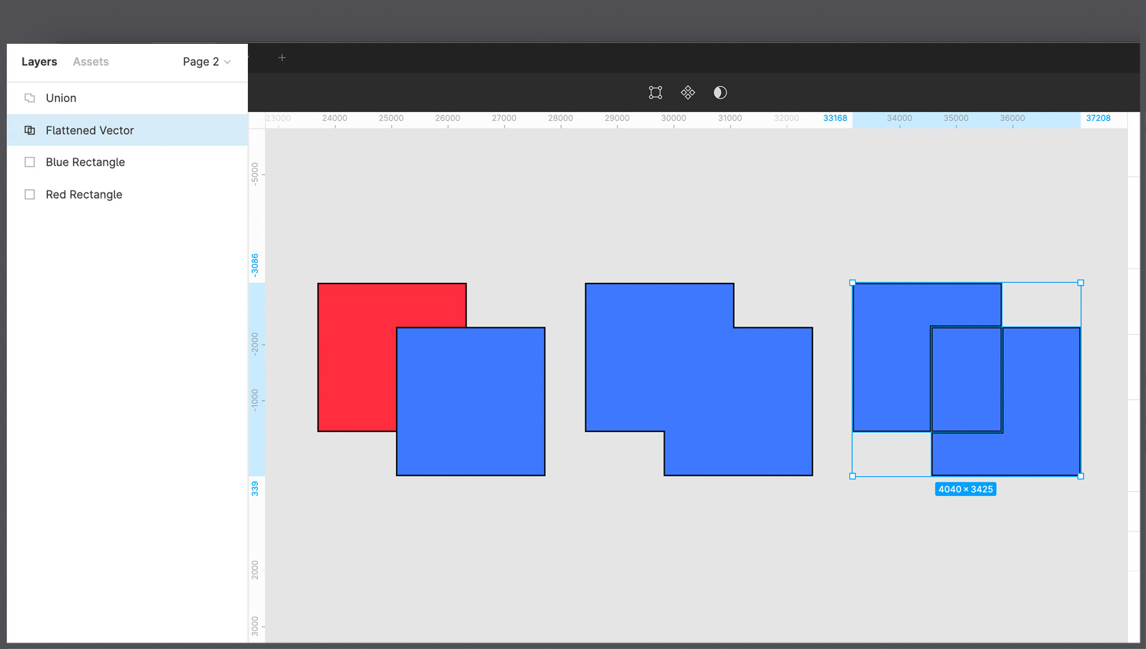 Figure 4.8 – The differences between Normal, Union, and Flatten 
