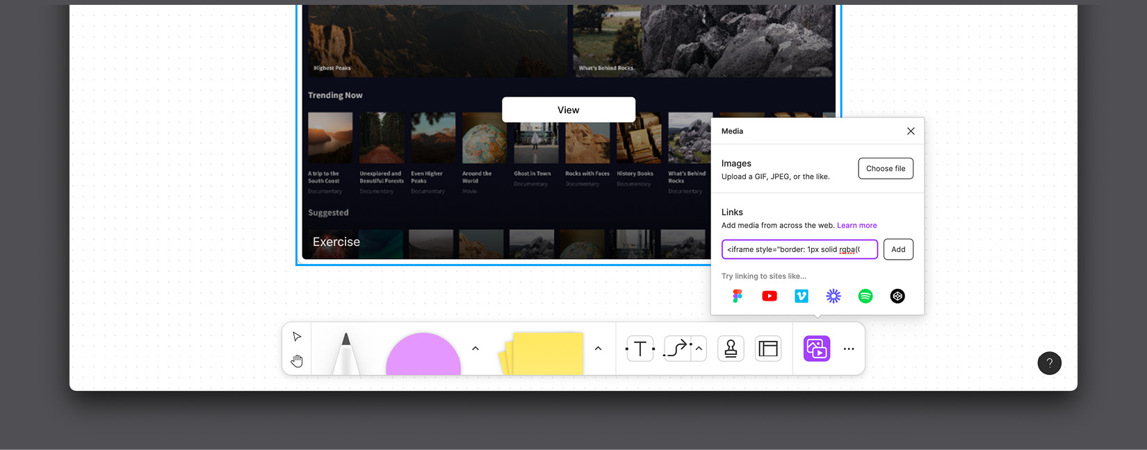 Figure 10.14 – Using an embed prototype on FigJam 