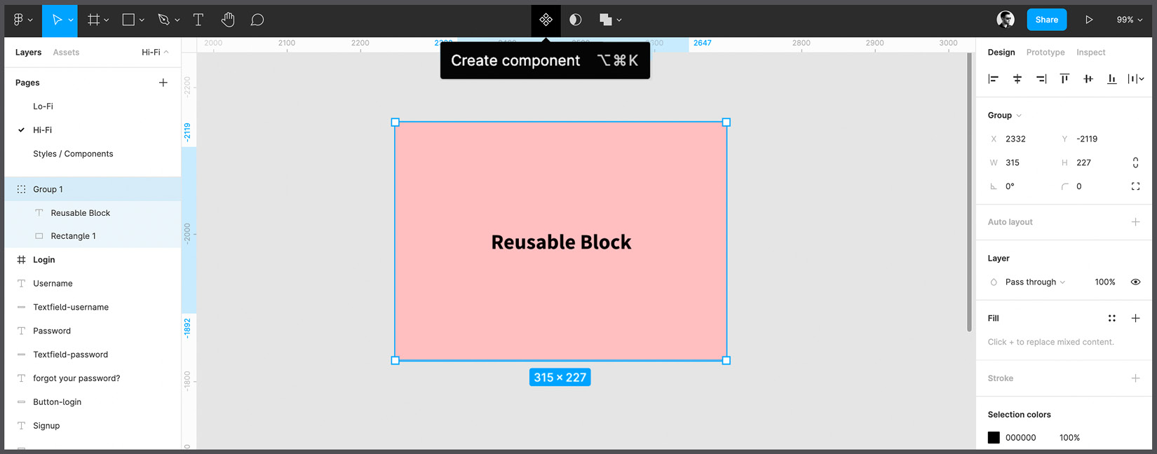 Figure 7.1 – Creating a component 