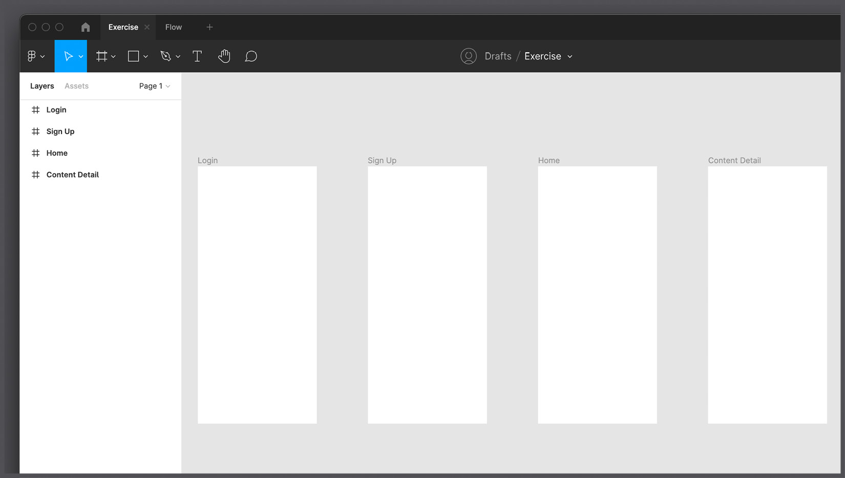 Figure 4.15 – A blank structure 