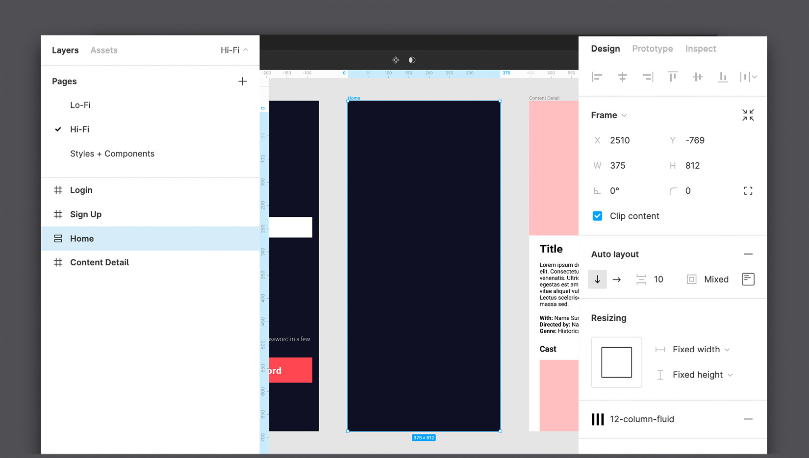 Figure 7.7 – Setting up the parent frame 