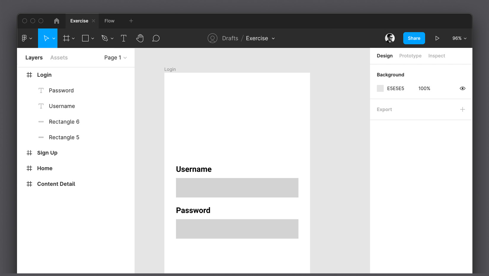 Figure 4.17 – The Username and Password text fields 