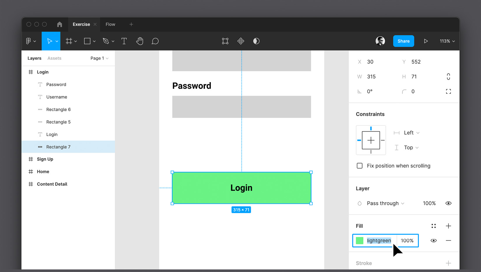 Figure 4.18 – Changing the background color 