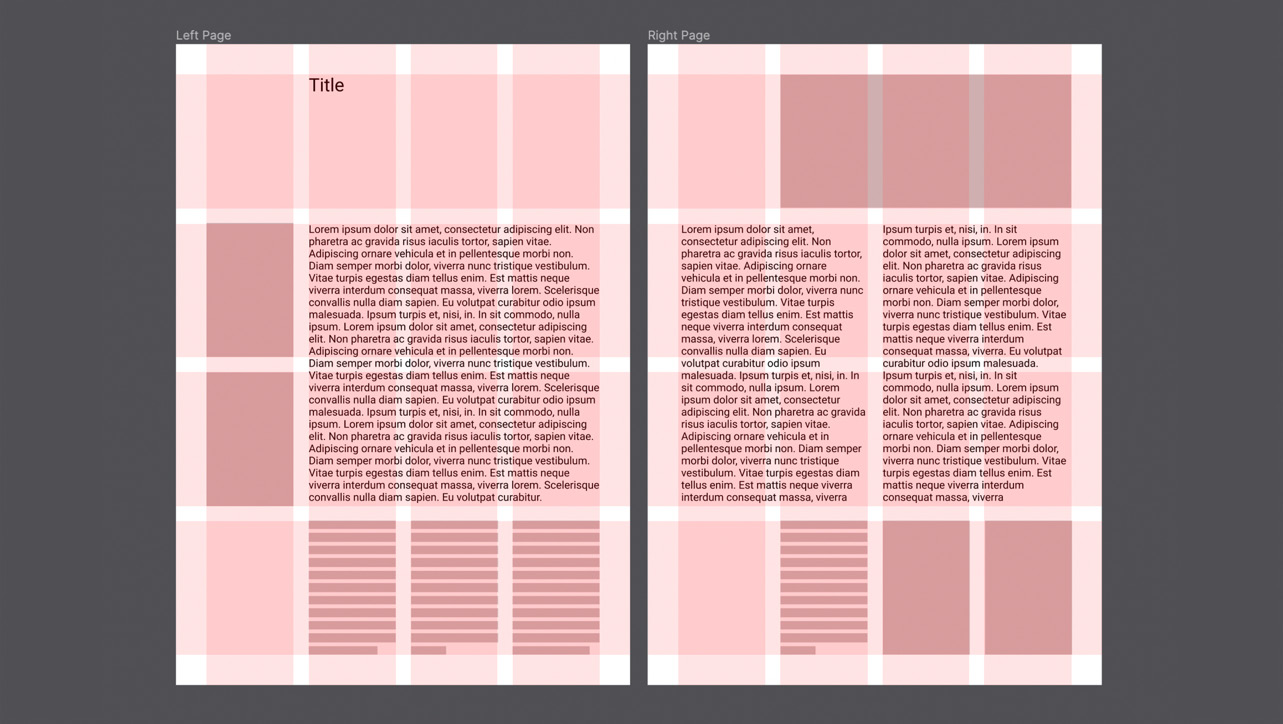 Figure 5.1 – An example of a book layout grid 