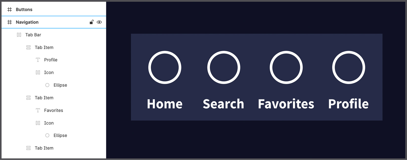 Figure 8.6 – Creating Tab Bar 
