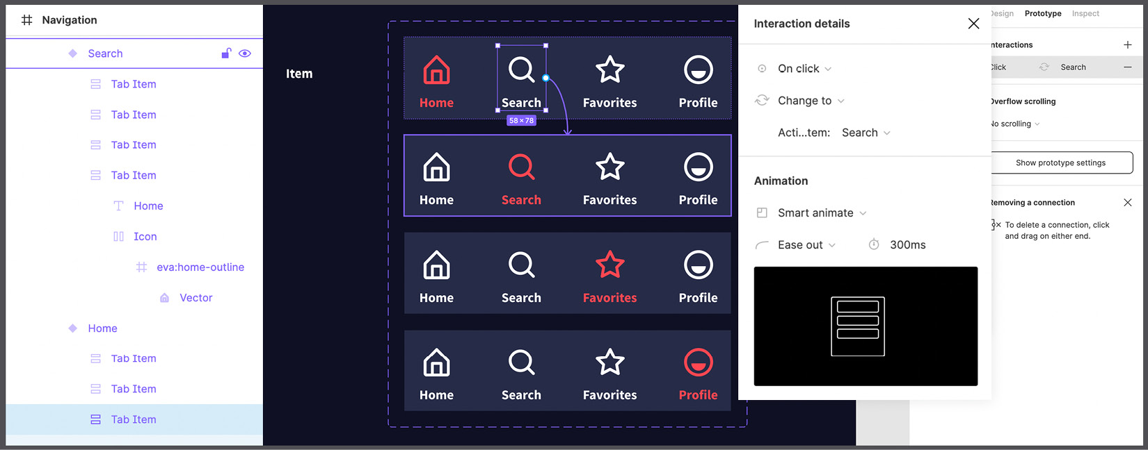 Figure 9.26 – Making the tab bar interactive 
