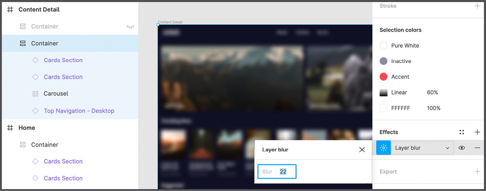 Figure 8.33 – Adding Layer blur to the inner container 