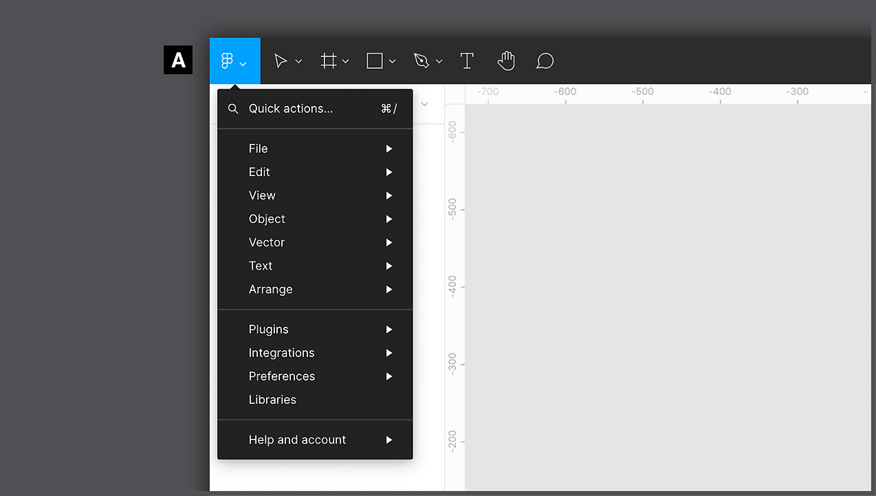 Figure 3.5 – Figma's main menu 
