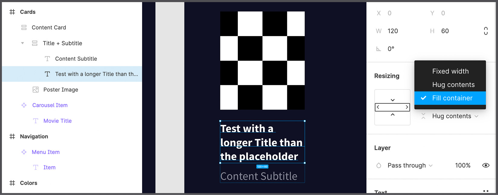 Figure 7.19 – Testing out the structure with a longer placeholder text  