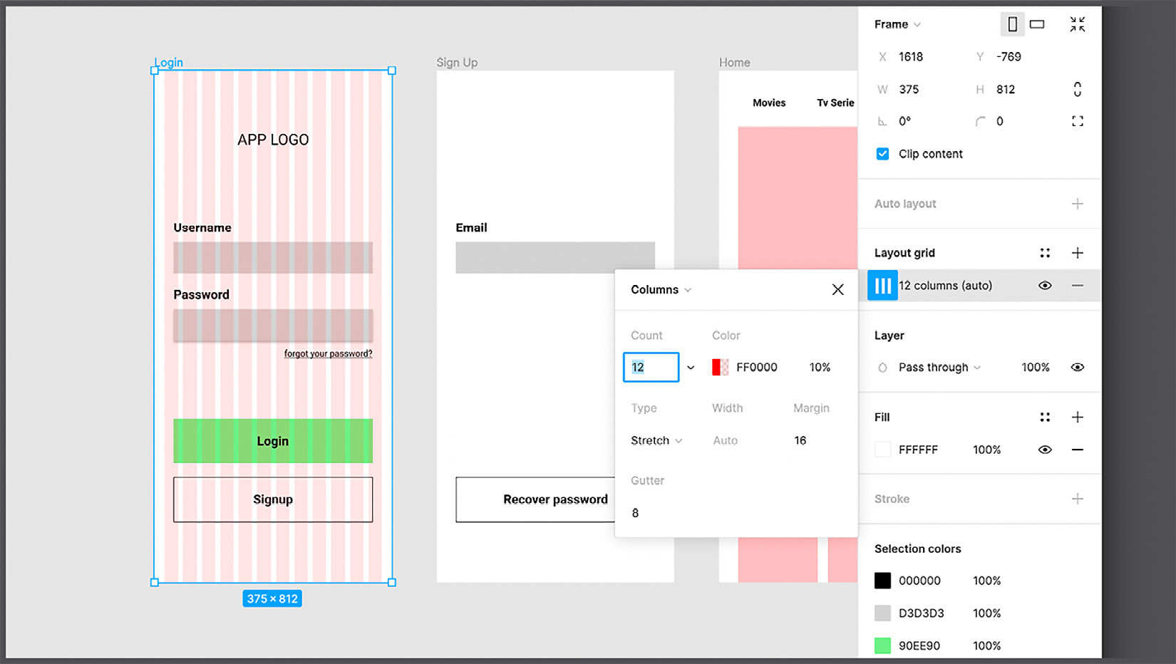 Figure 5.14 – The grid settings 