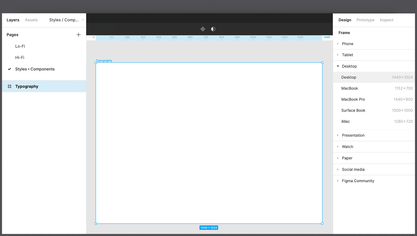 Figure 5.17 – The Typography page 
