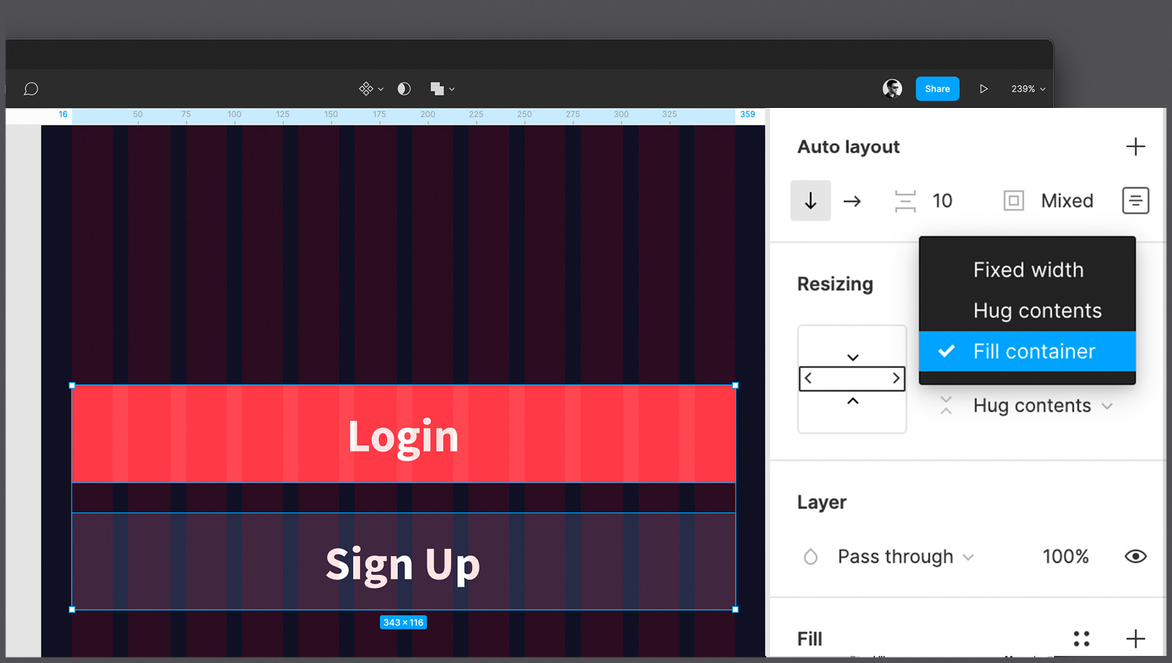 Figure 6.23 – Applying Fill container to our child elements  