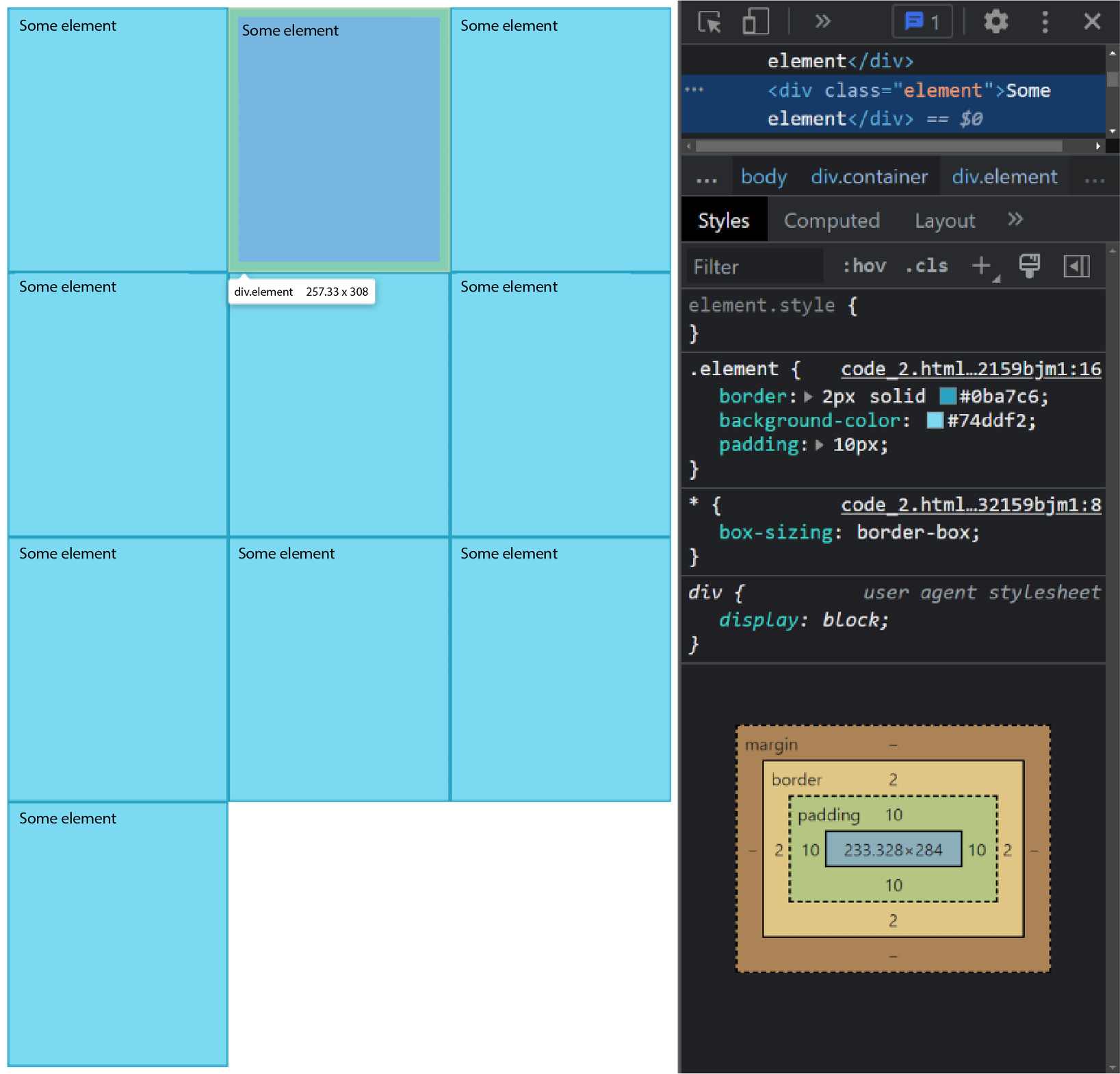 Figure 4.14 – A fluid layout with columns that can take up more than 200px