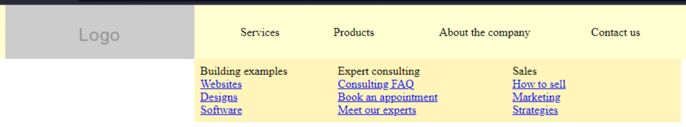 Figure 5.14 – The (almost) finished mega menu