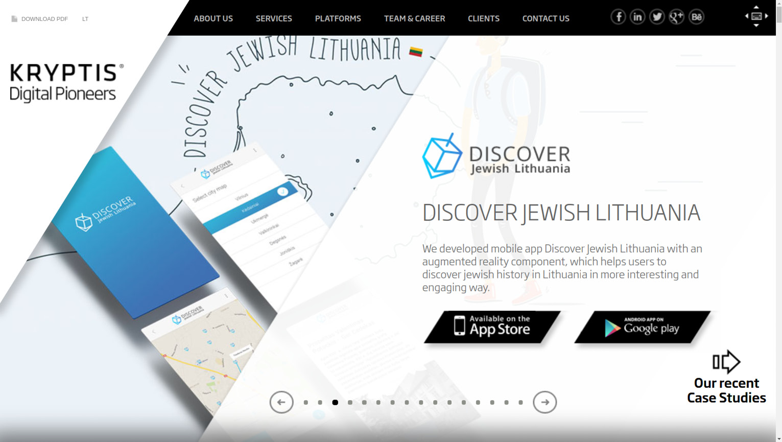 Figure 6.12 – The landing page of the website of digital agency KRYPTIS