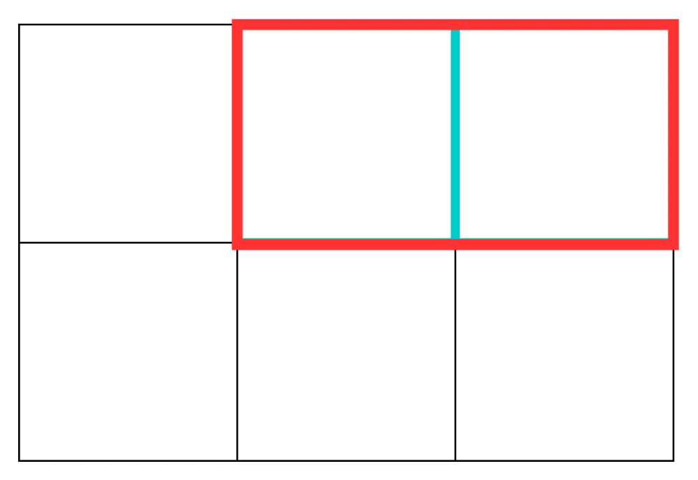 Figure 3.21 – The previous grid, with the inherited grid line visible