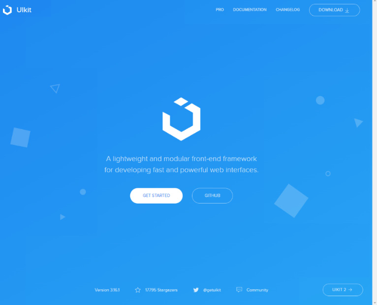 Figure 8.11 – UIkit’s landing page