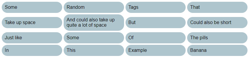 Figure 3.3 – The pill layout with its items being centered