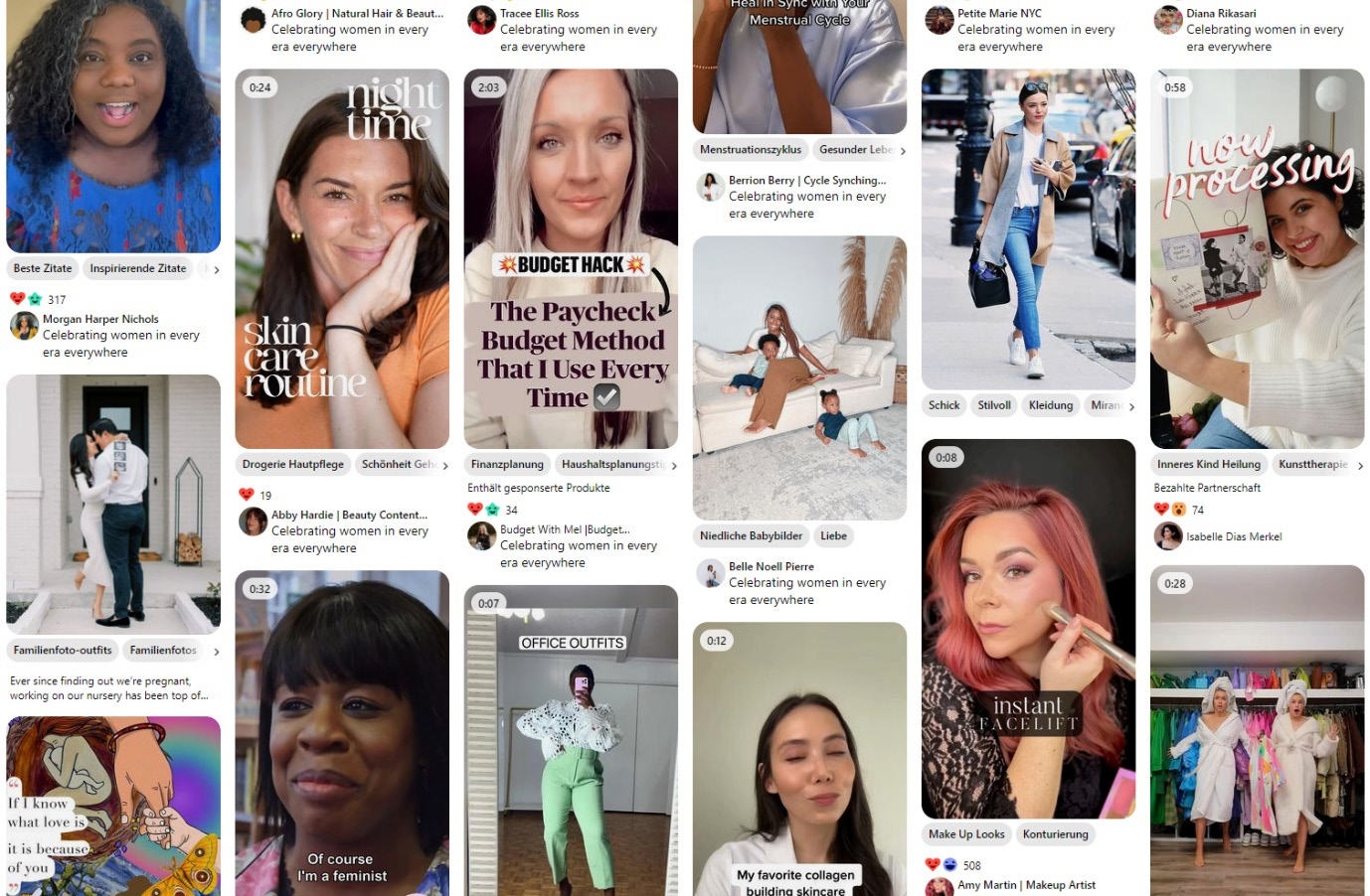 Figure 7.3 – A masonry layout that can be found on Pinterest