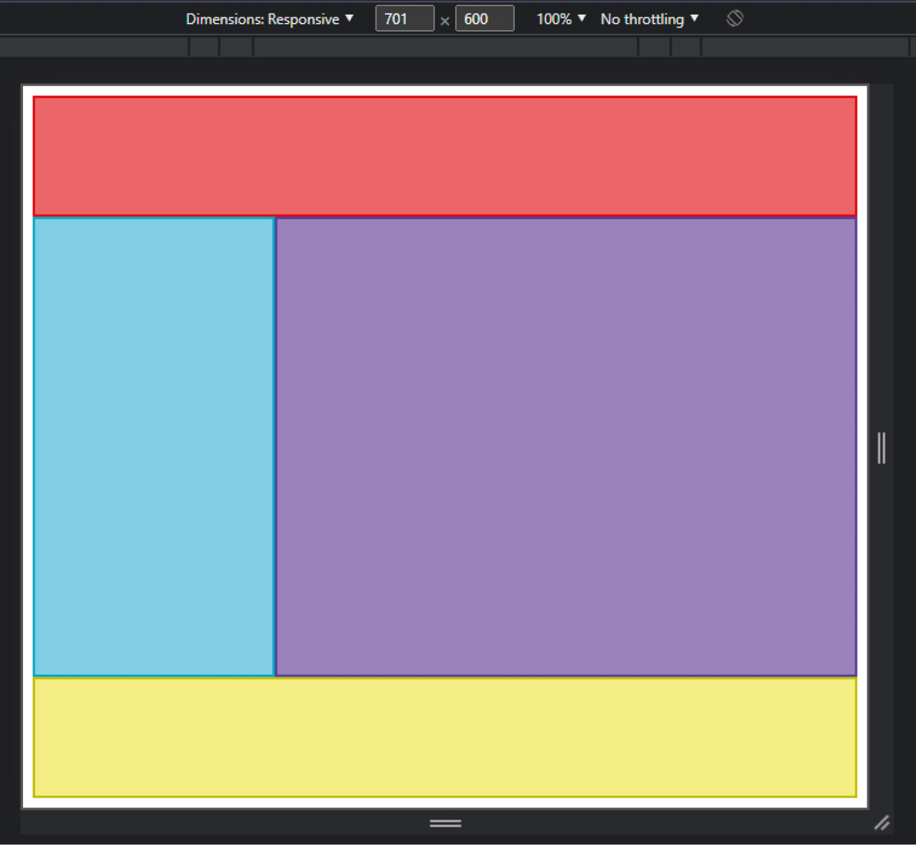Figure 4.12 – The grid template, as shown on a screen width of 701px