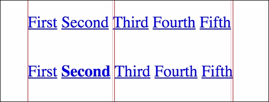 Issue – bold on hover moves the navigation