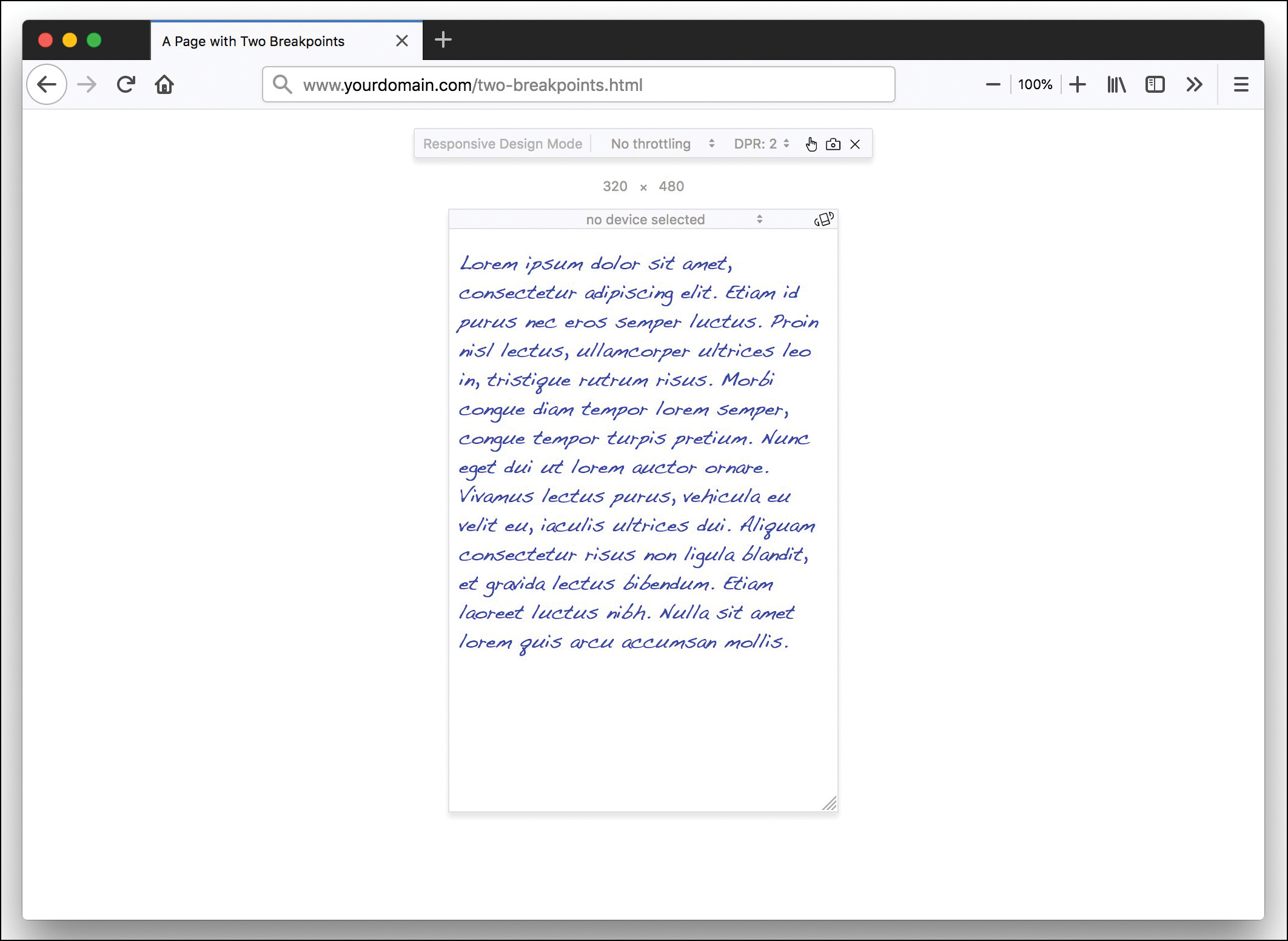 A screenshot shows Firefox in design mode.
