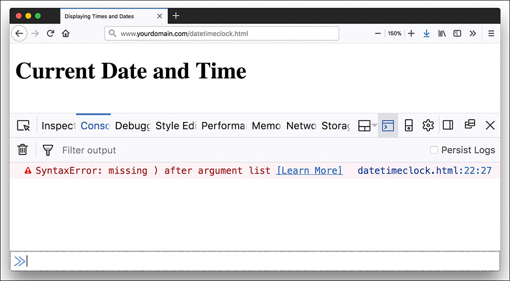 A screenshot shows the Developer  Toolbox of Firefox.