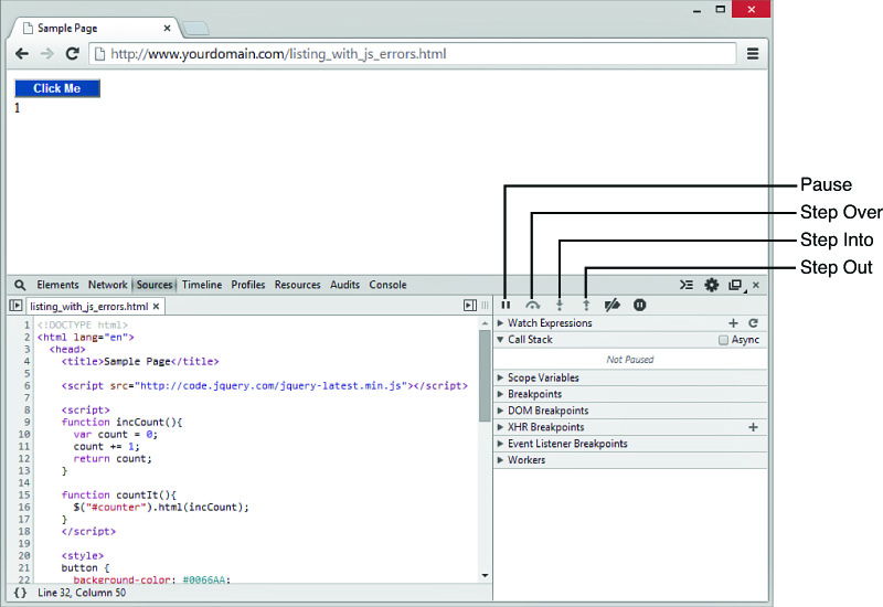 A screenshot shows the important tools in the Developer Tools.