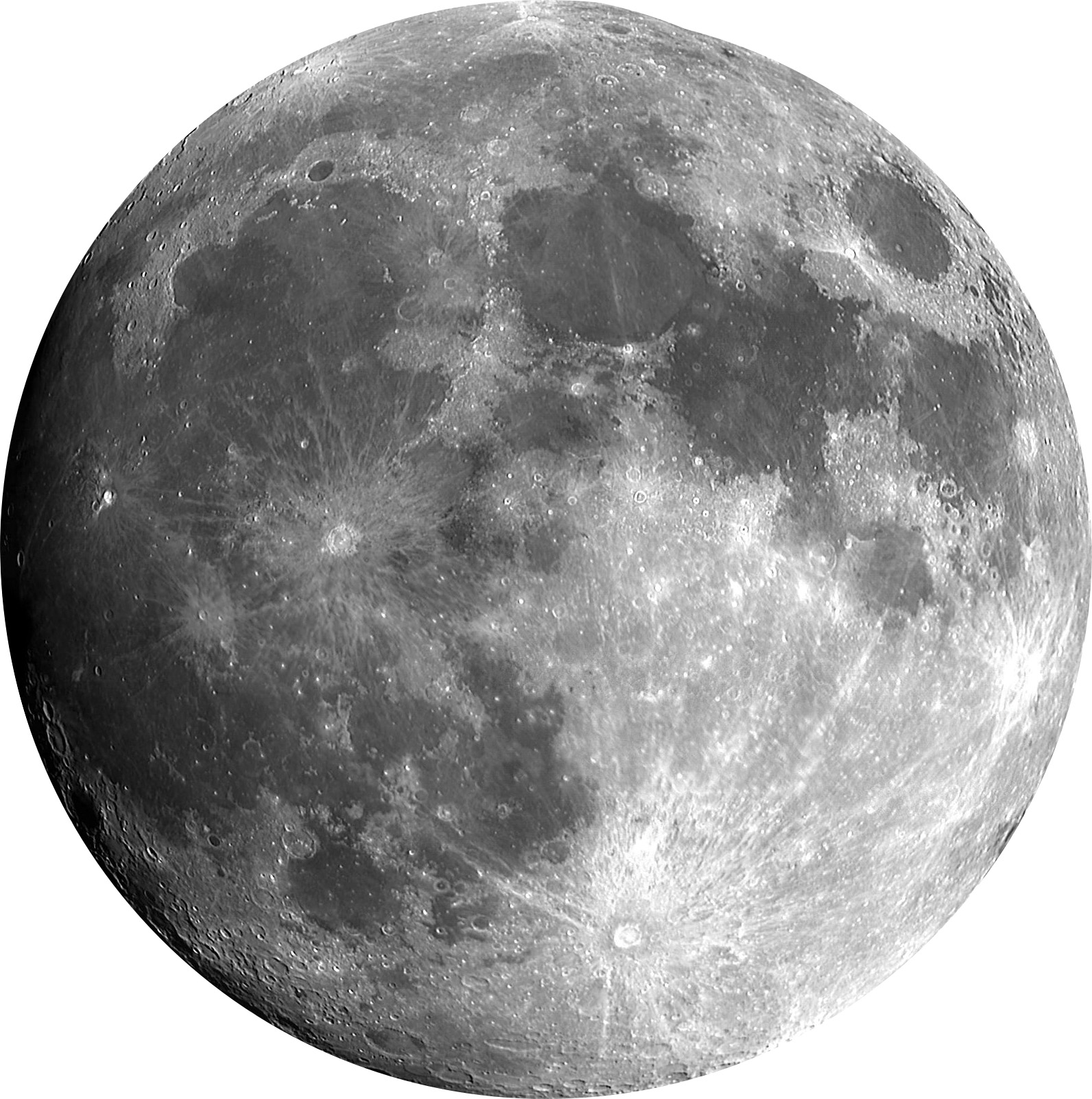A photograph of the moon.