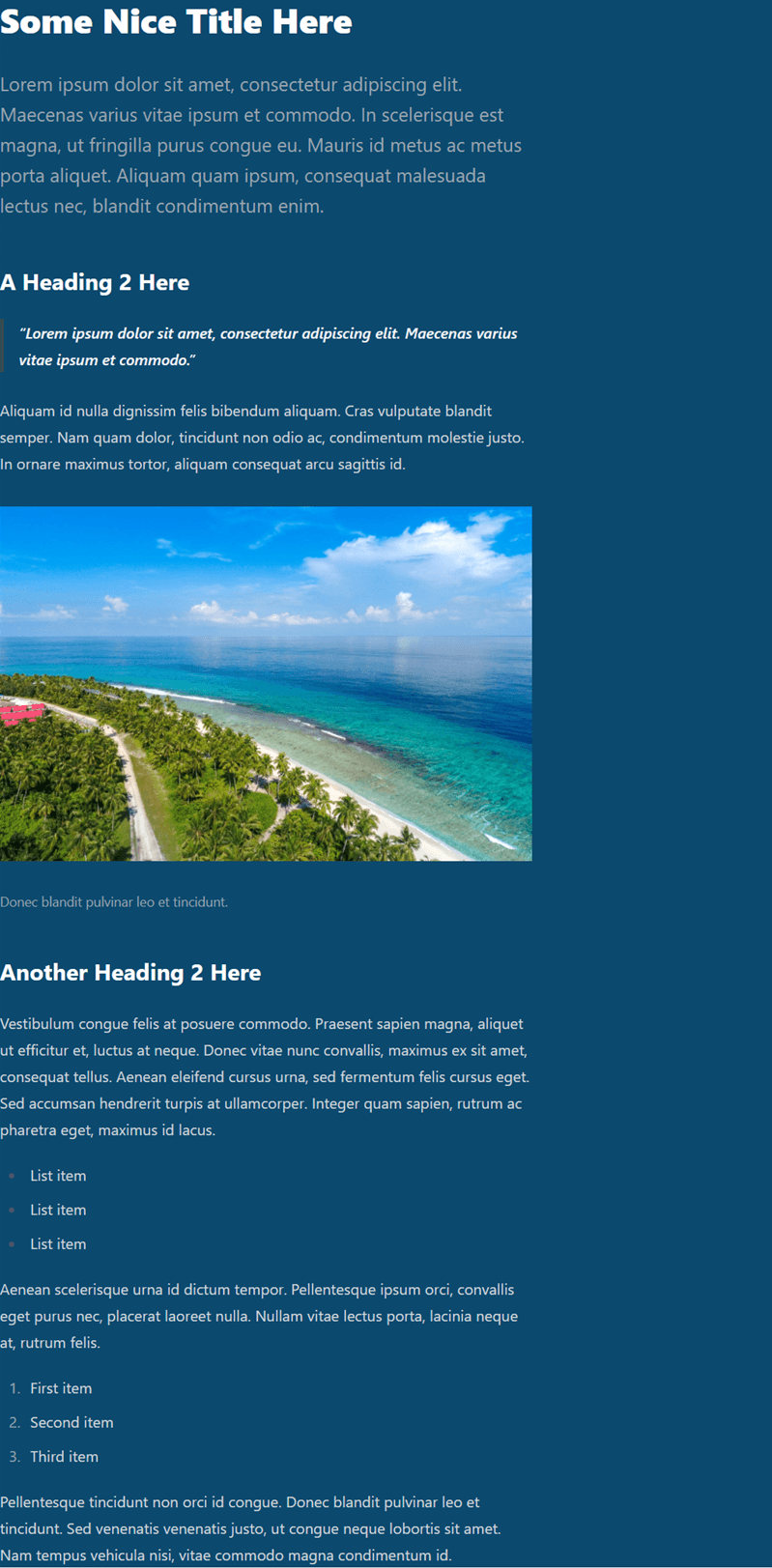 Applying a dark theme to the layout
