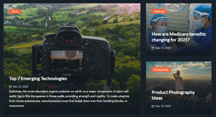 The finished look of our first grid