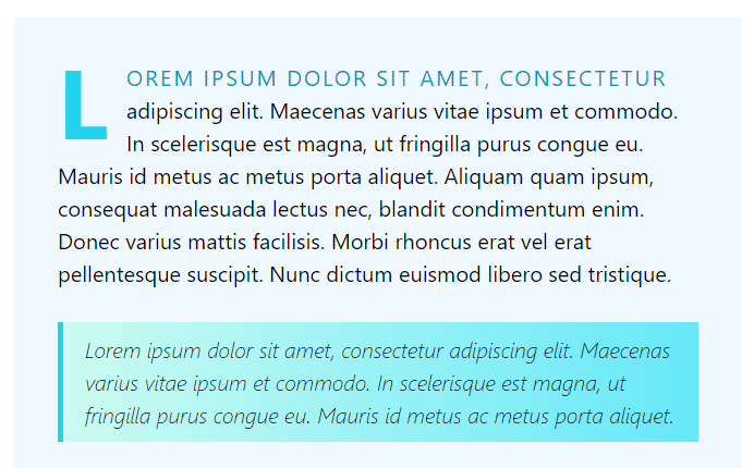 Background colors and gradients added