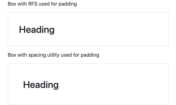 Figure 10.10 – Viewed on a small device (576px): calculated value is being used for padding 