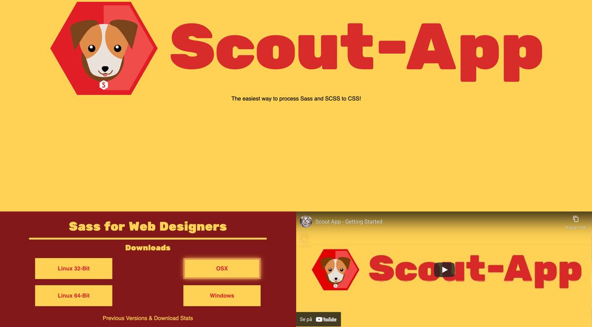 Figure 2.2 – Screenshot of the front page of the official Scout-App website 
