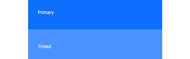 Figure 10.3 – Example of the tint-color function used with the primary color 