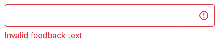 Figure 4.25 – Invalid text input with the validation icons option enabled (default) 