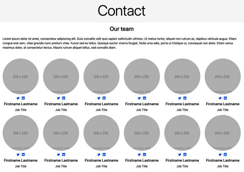 Figure 7.17 – Contact page on a desktop device 