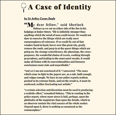 A figure shows an example of a beautifully designed website that is created using text styles. The vertical-align value of the header is top, and the author's credit is underlined.