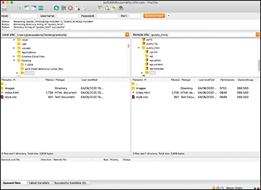 A screenshot of the FileZilla FTP after uploading your site is shown.