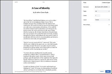 A sample webpage that is printed by implementing printer styles is shown.