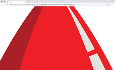 A screenshot depicts the magnified clear view of the top portion of a rocket which is an example of Scalable Vector Graphics.