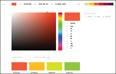 Illustration of HTML color picker is shown.