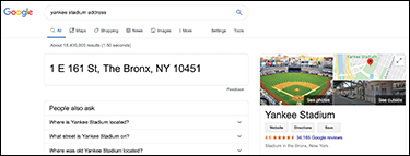 A screenshot presents a Google search results web page.