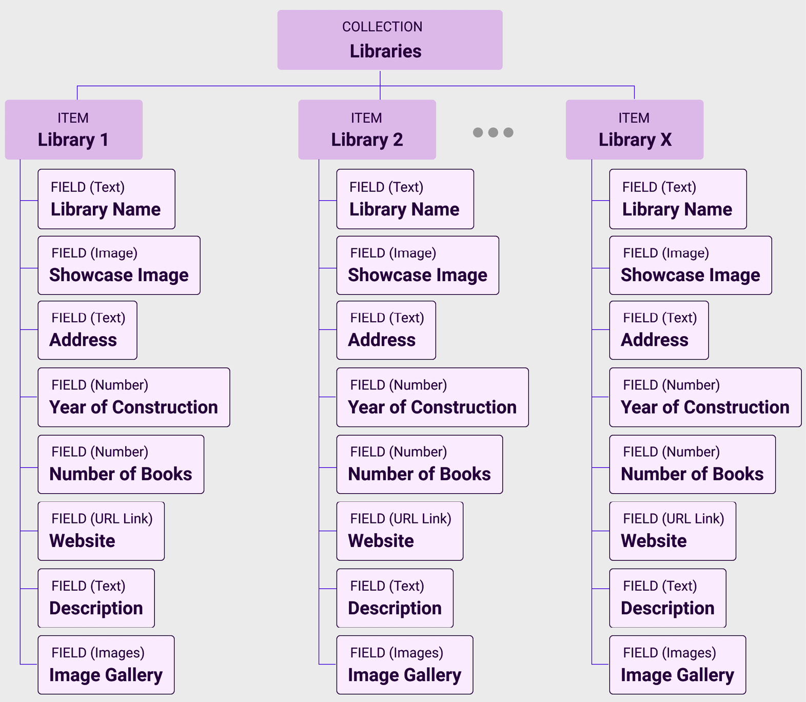 Figure 9.5 – The Collection structure of Libraries of the World  