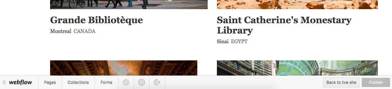 Figure 14.2 – The Editor's menu along the bottom of the page 