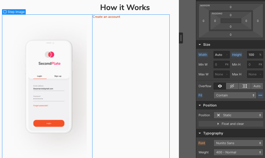 Figure 5.7 – Setting width to Auto 