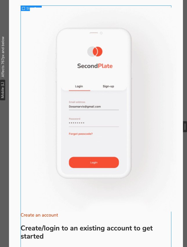 Figure 6.13 – The stacked layout of Step Row 