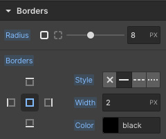 Figure 11.8 – Setting border properties on the Details Grid element 