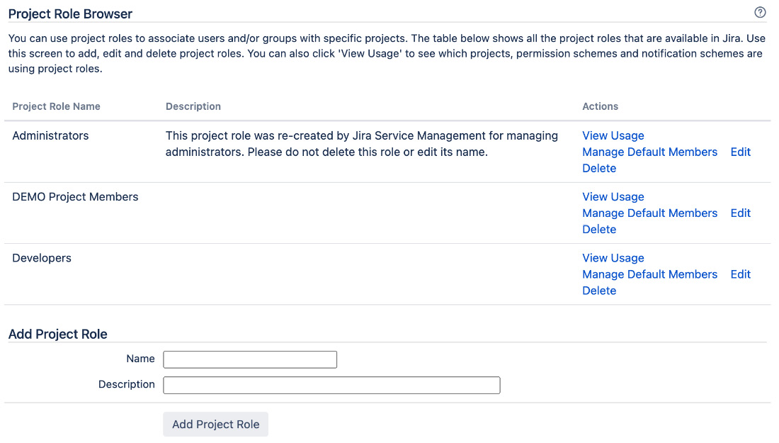 Figure 9.6 – Project Role Browser page 
